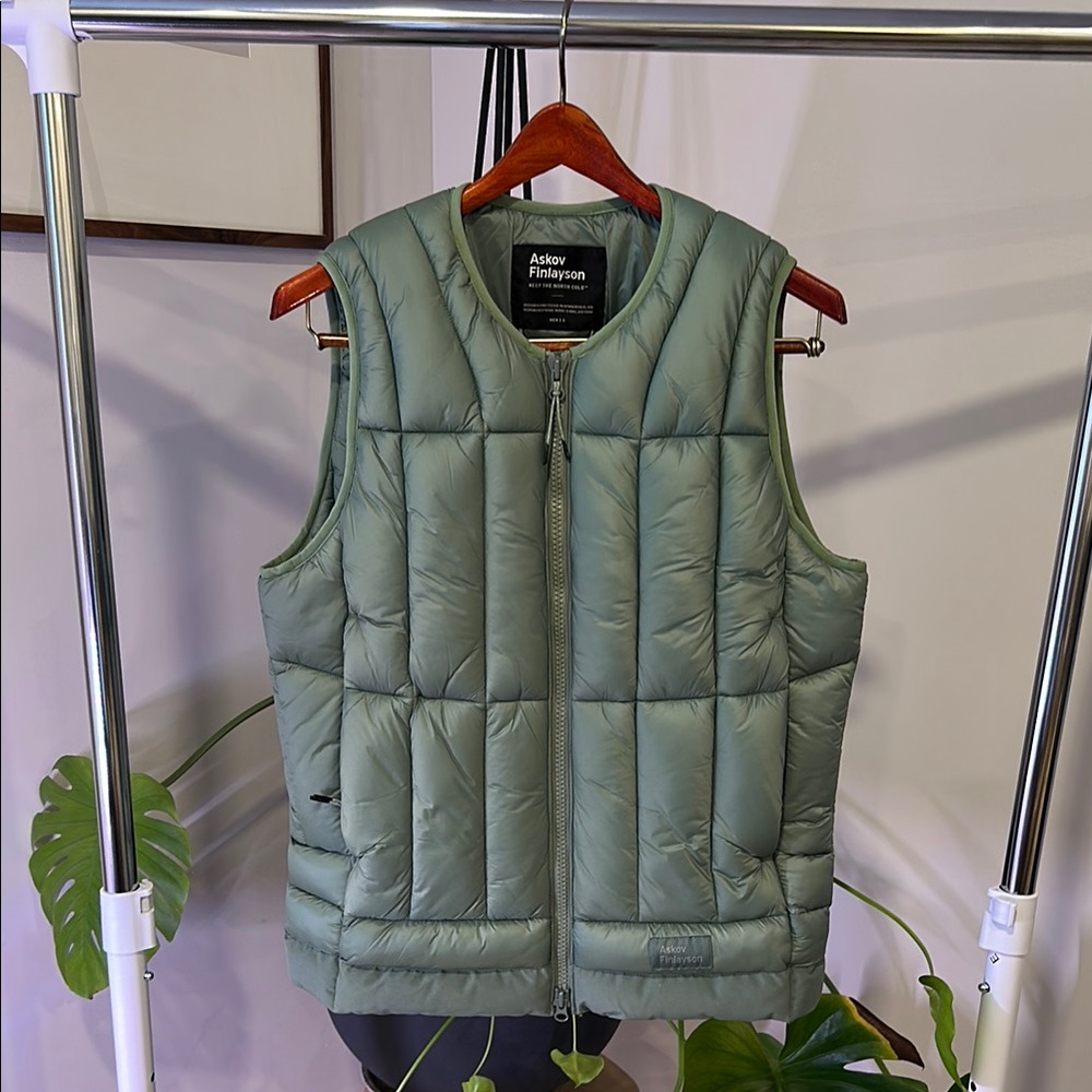 Ashley Friman Green Puffer Vest